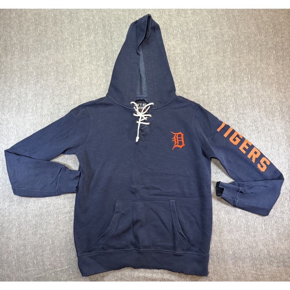Soft As A Grape Men’s Detroit Tigers Hoodie Sweatshirt-Size Large/Blue